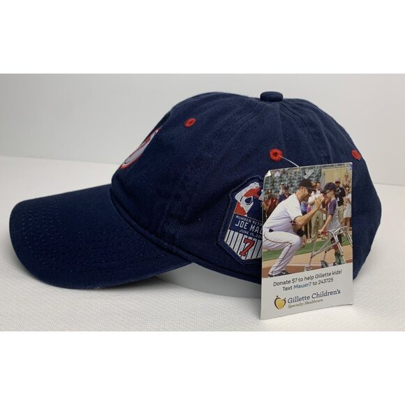 Joe Mauer 7 Retirement Adjustable Navy Baseball Cap Limited Edition Twins NEW - Picture 2 of 9